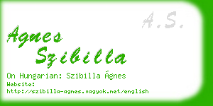 agnes szibilla business card