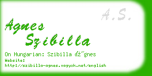 agnes szibilla business card